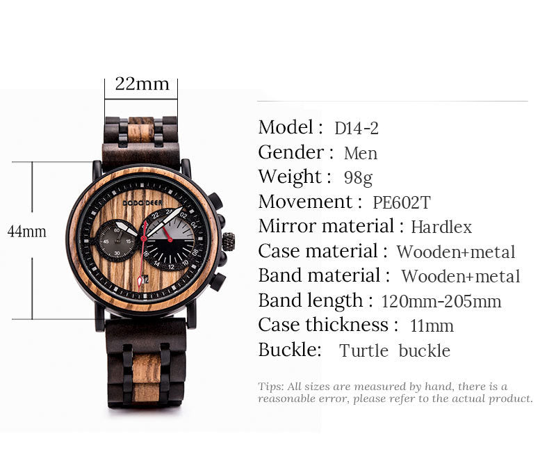 Orologio uomo legno incisione laser
