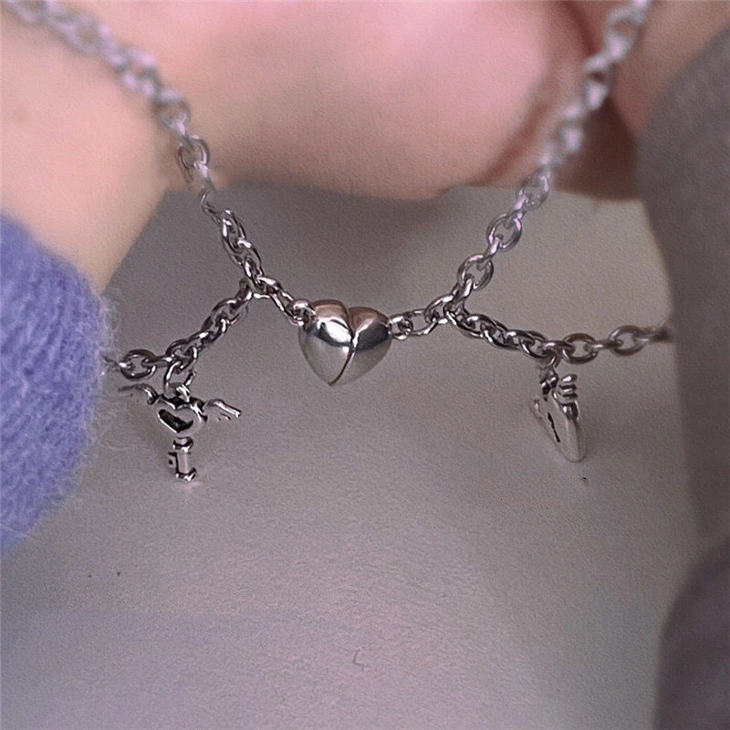 Braccialetto cuore magnetico in acciaio inox