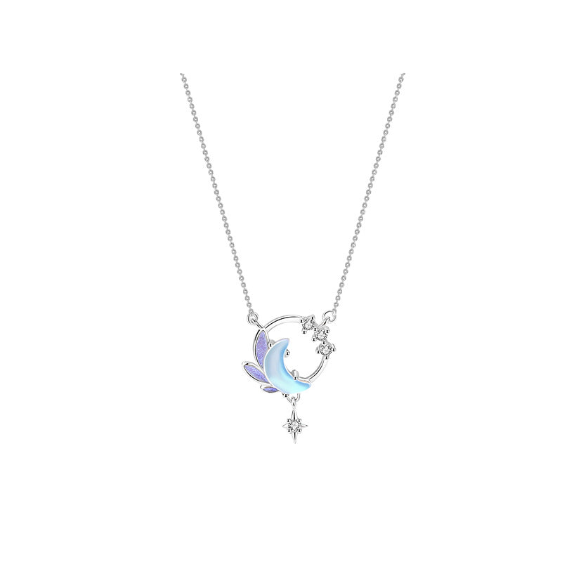 Collana luna e stelle artistica