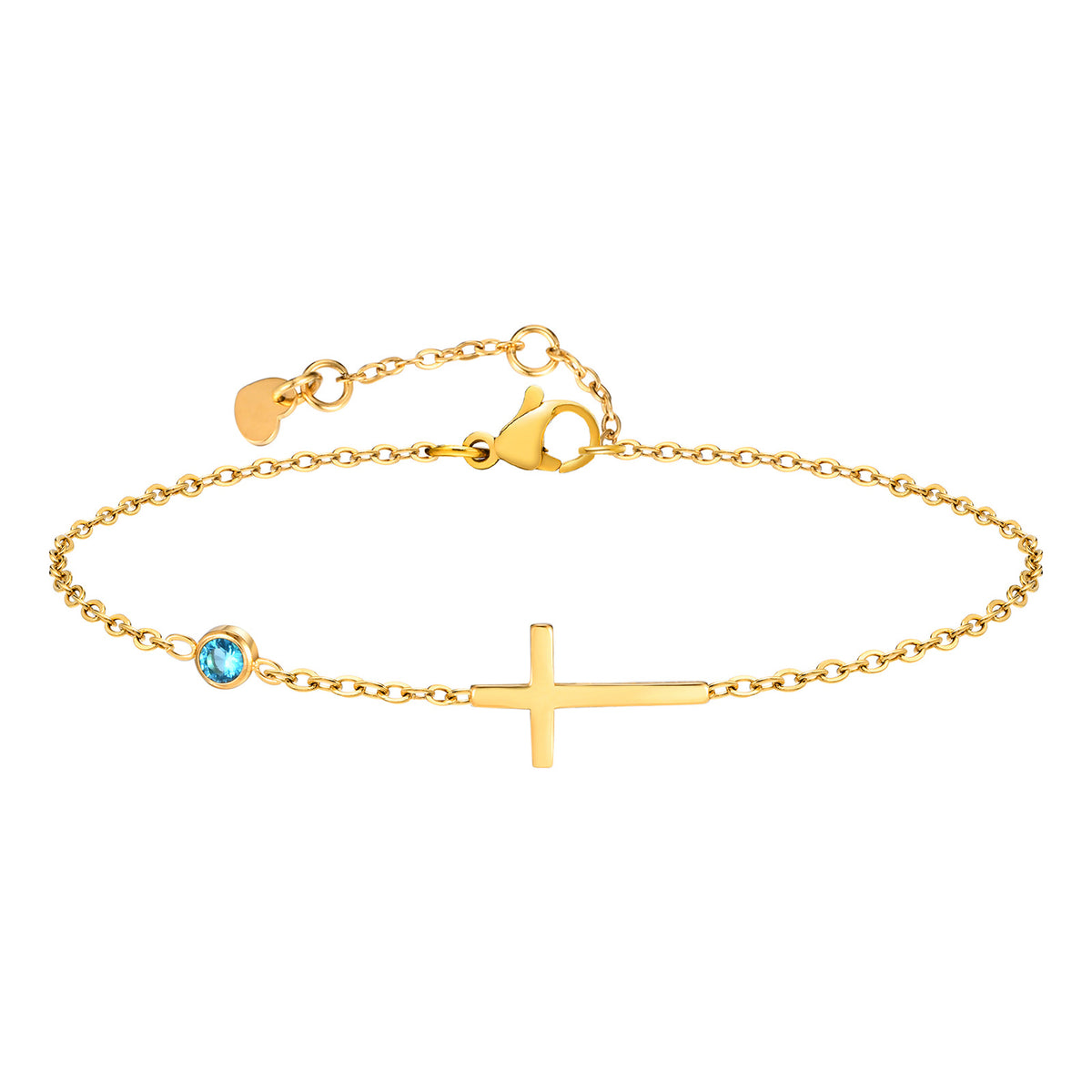 Bracciale croce pietre nascita