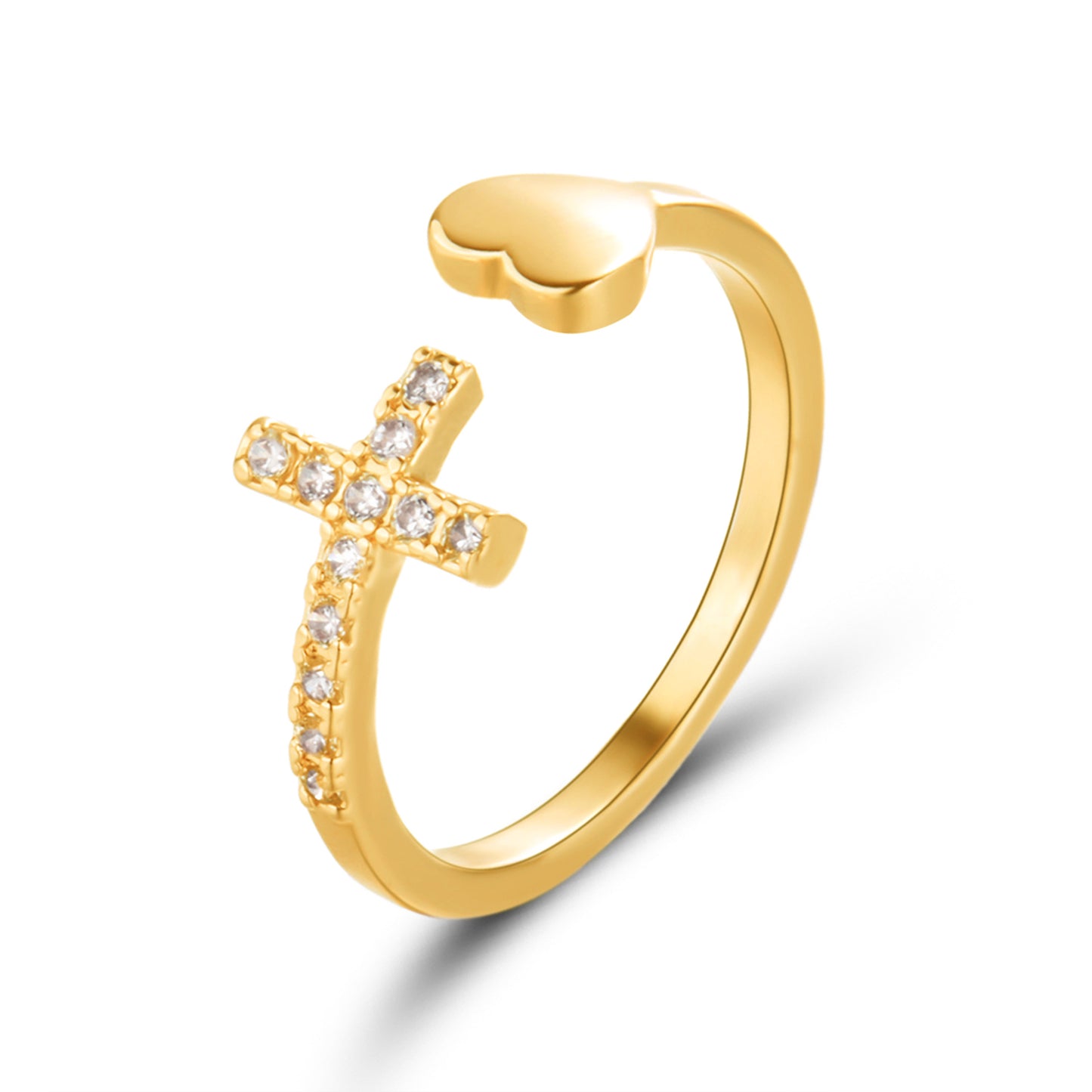 Anello croce diamante