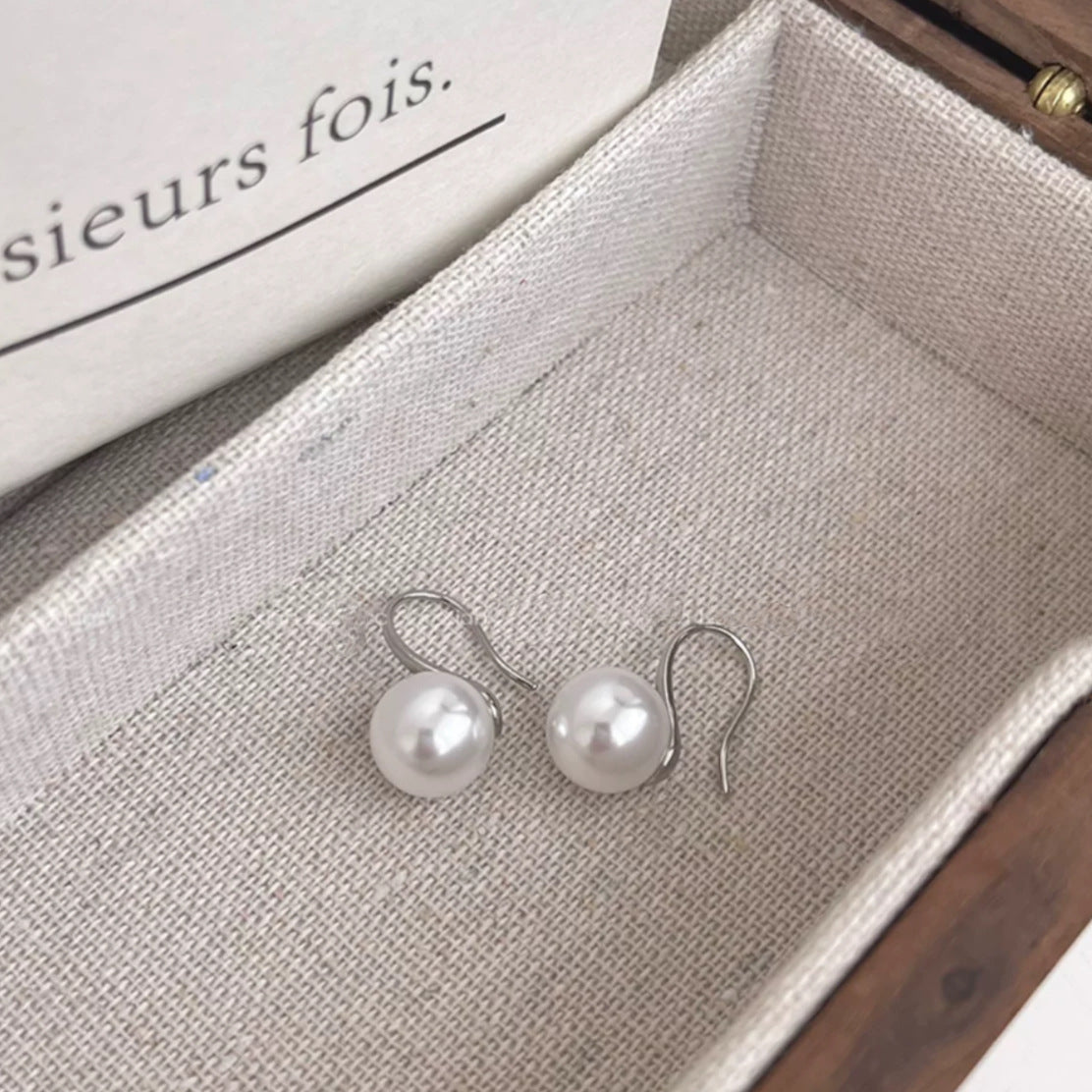 Orecchini clip con perle