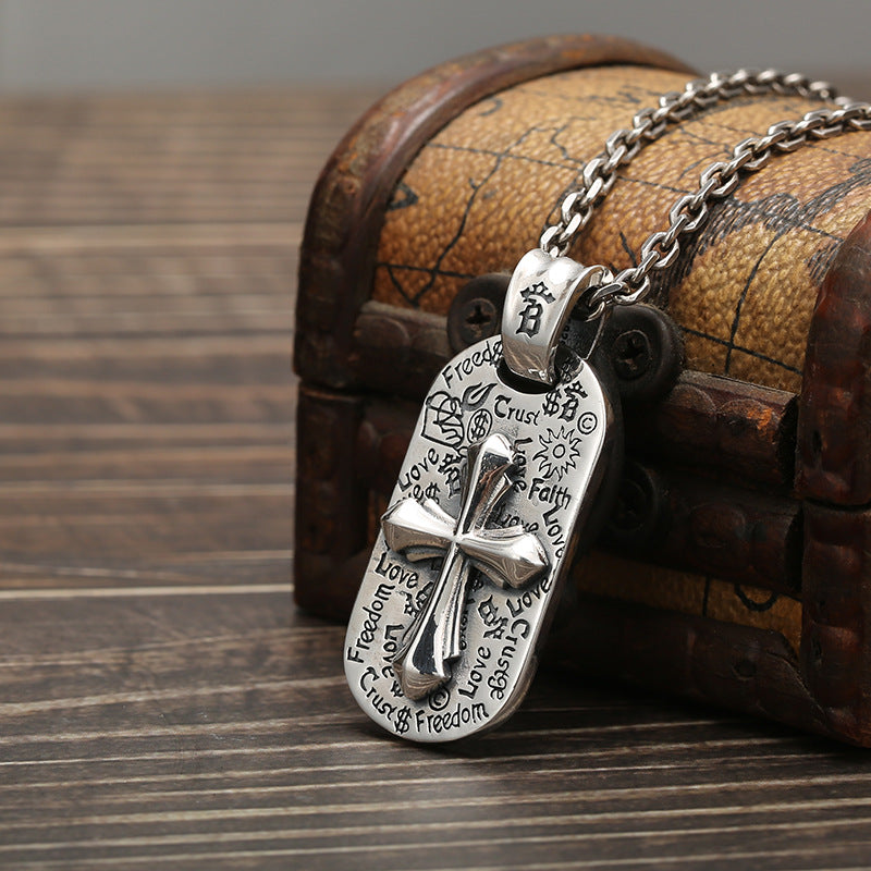 Collana Croce Argento Vintage