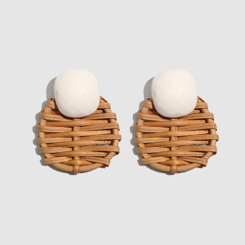 Orecchini rattan bohémien