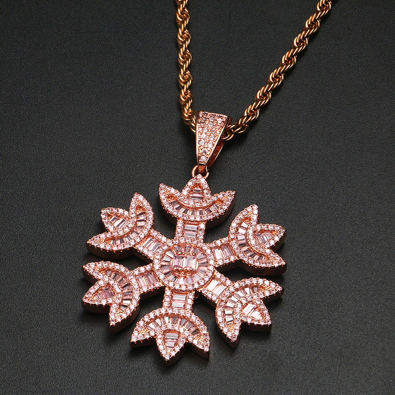 Collana fiocco di neve zircone