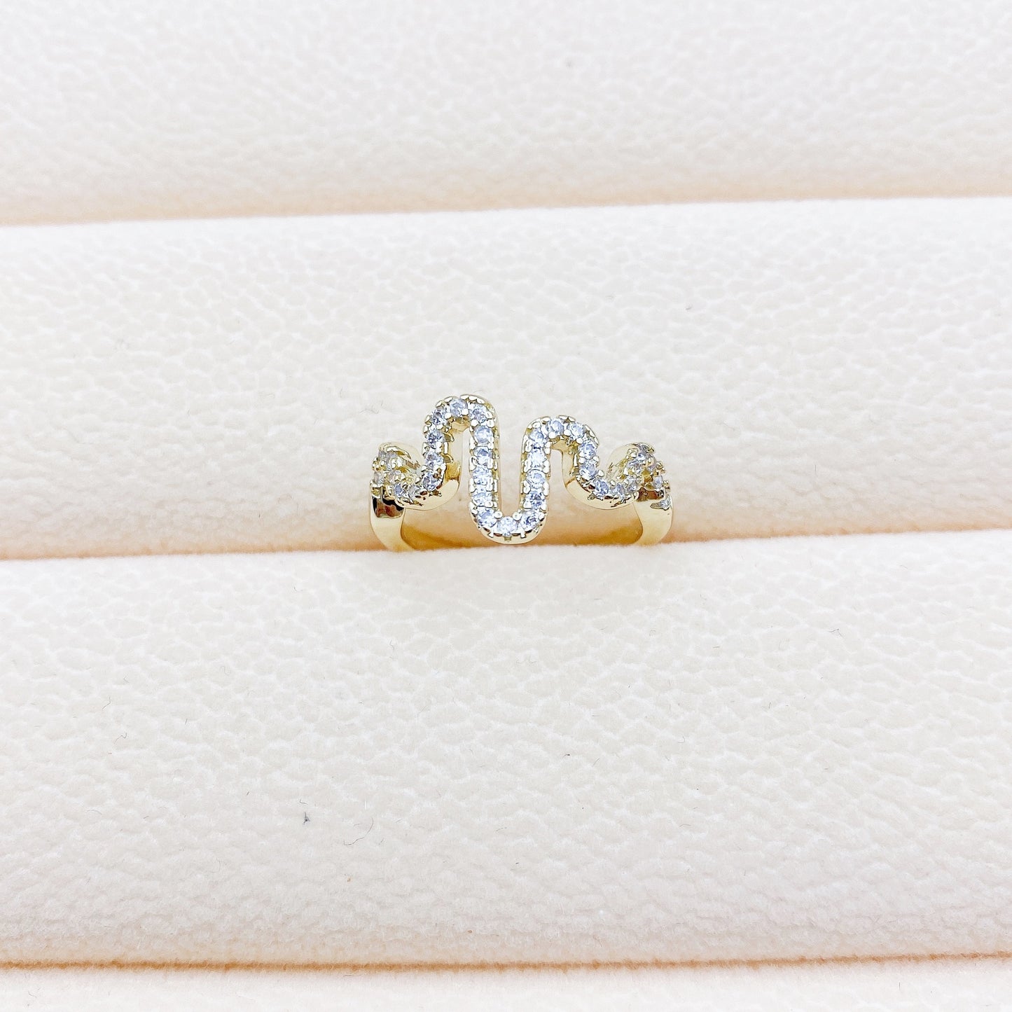 Anello zircone geometrico micro