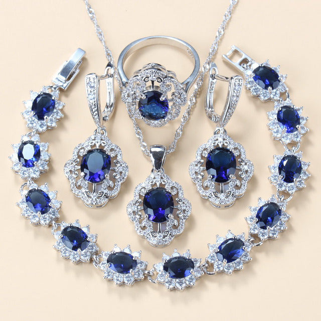 Set gioielli granato e zircone