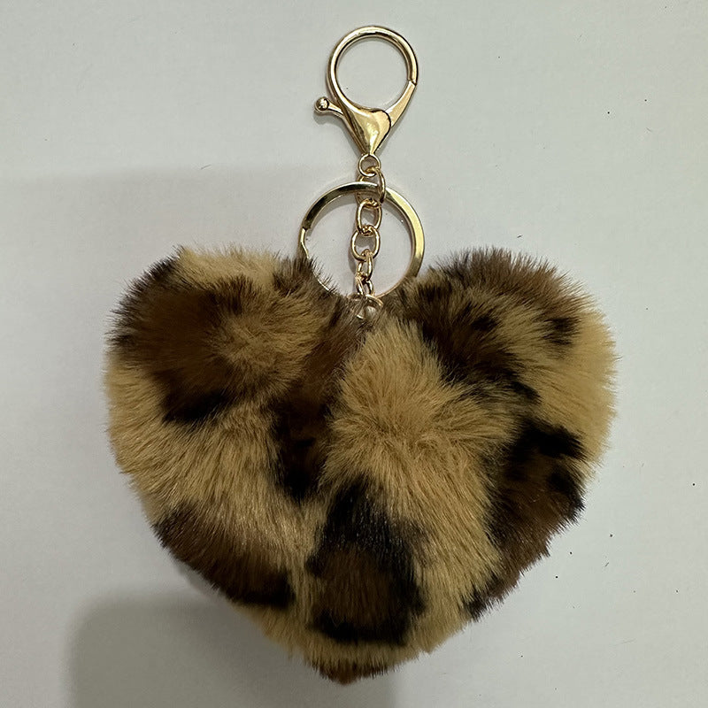 Portachiavi cuore in peluche