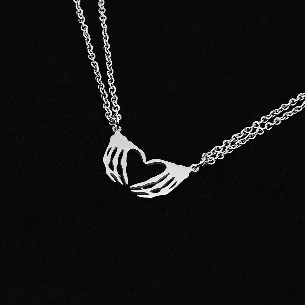 Collana teschio di coppia