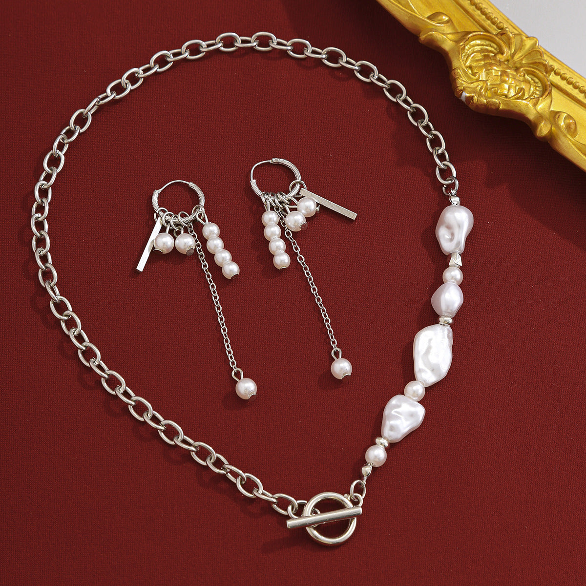 Collana perle e croce