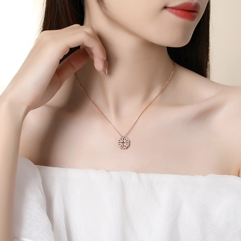 Collana Quadrifoglio magnetica