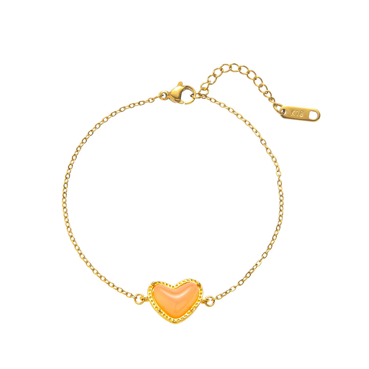 Bracciale cuore resina