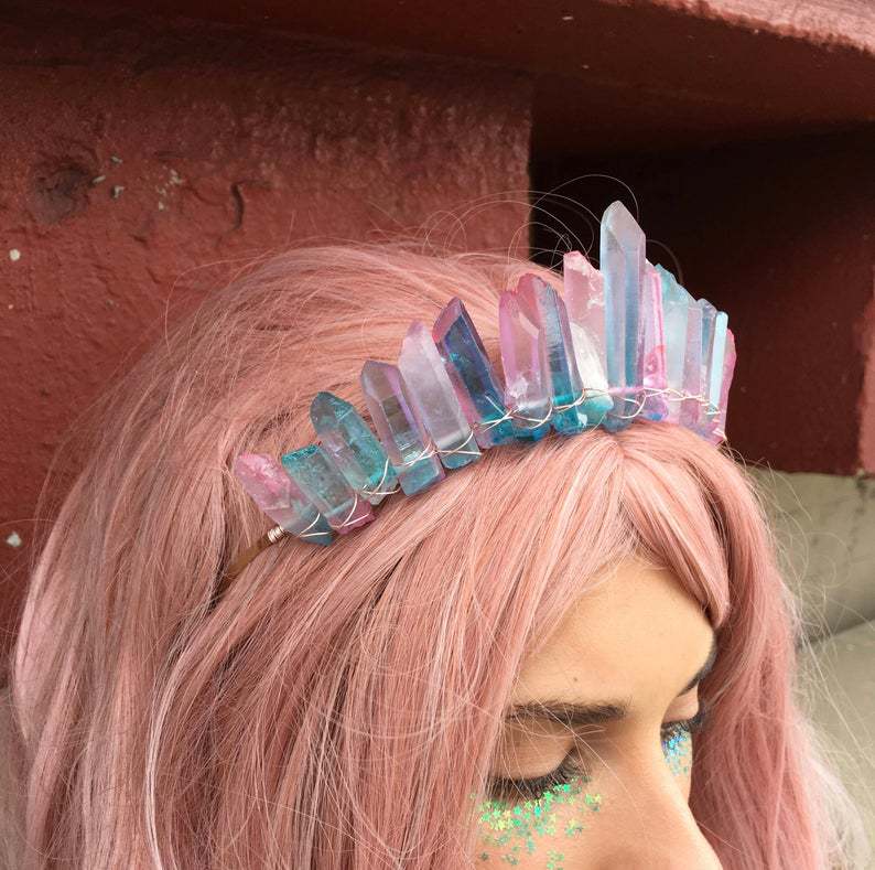 Fascia per capelli corona sirena