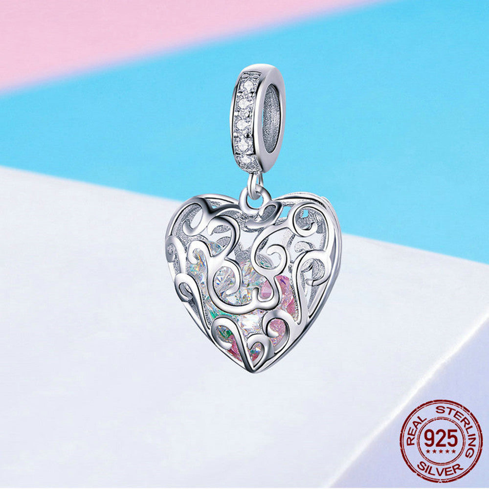 Ciondolo cuore argento pulsante