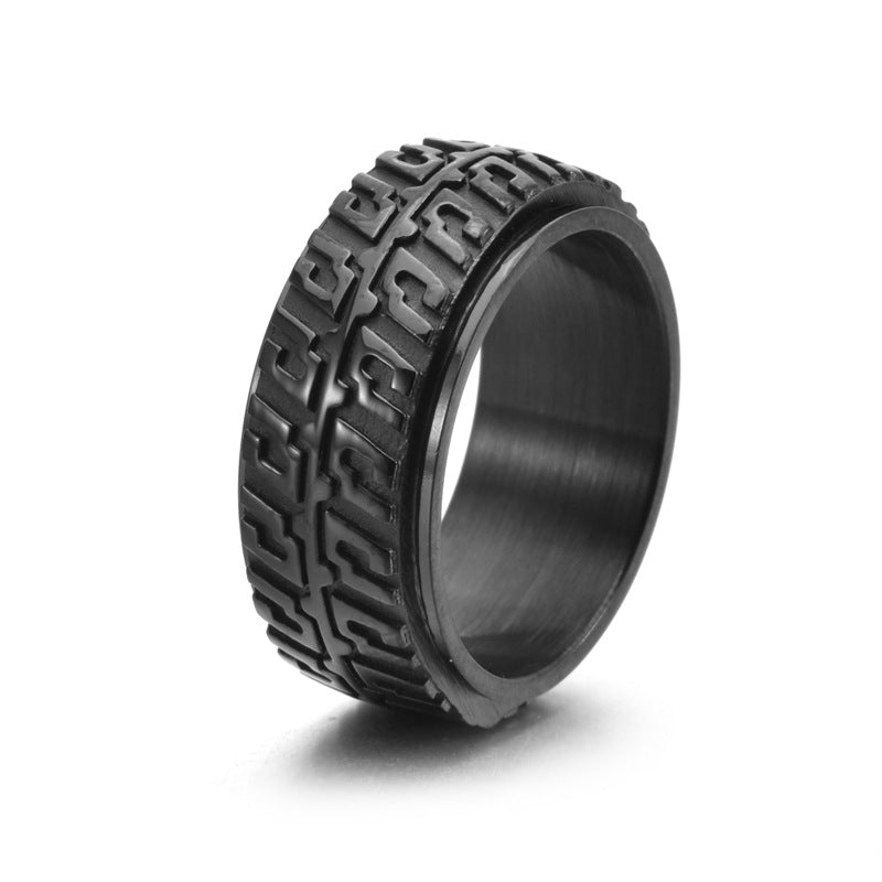 Anello con ruota rotante