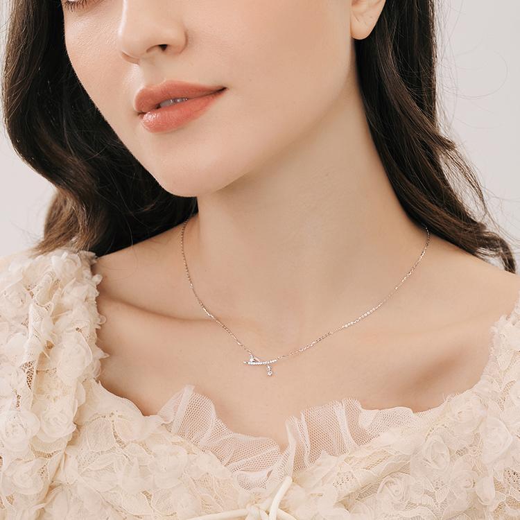 Collana croce argento e zirconi