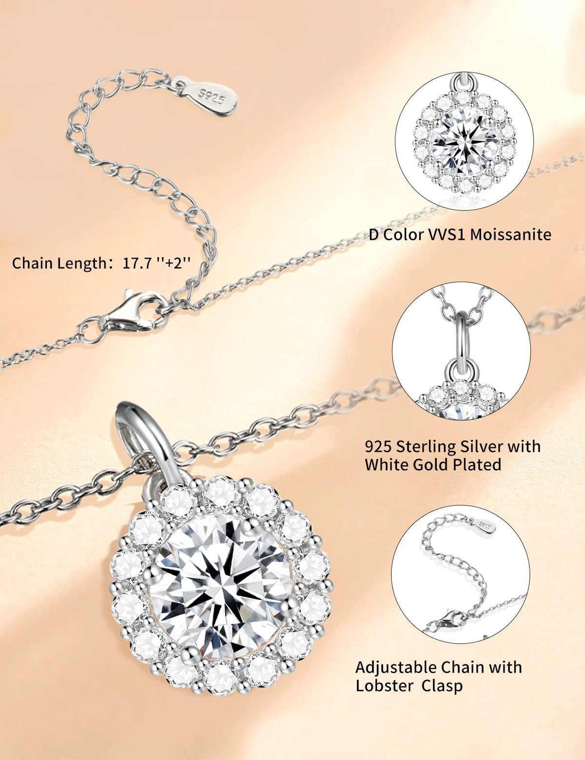 Collana Diamante Argento