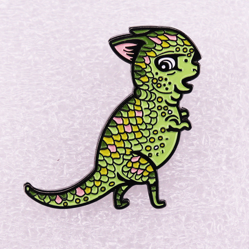 Spilla dinosauro scheletro