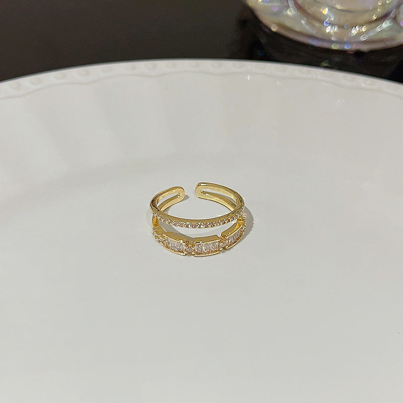Anello farfalla zircone regolabile da donna