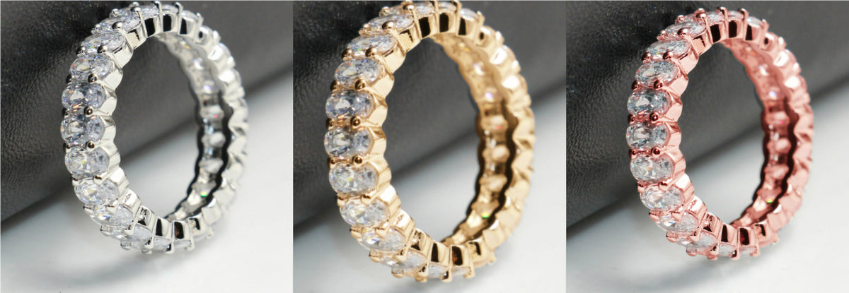 Anello zirconi di lusso da donna