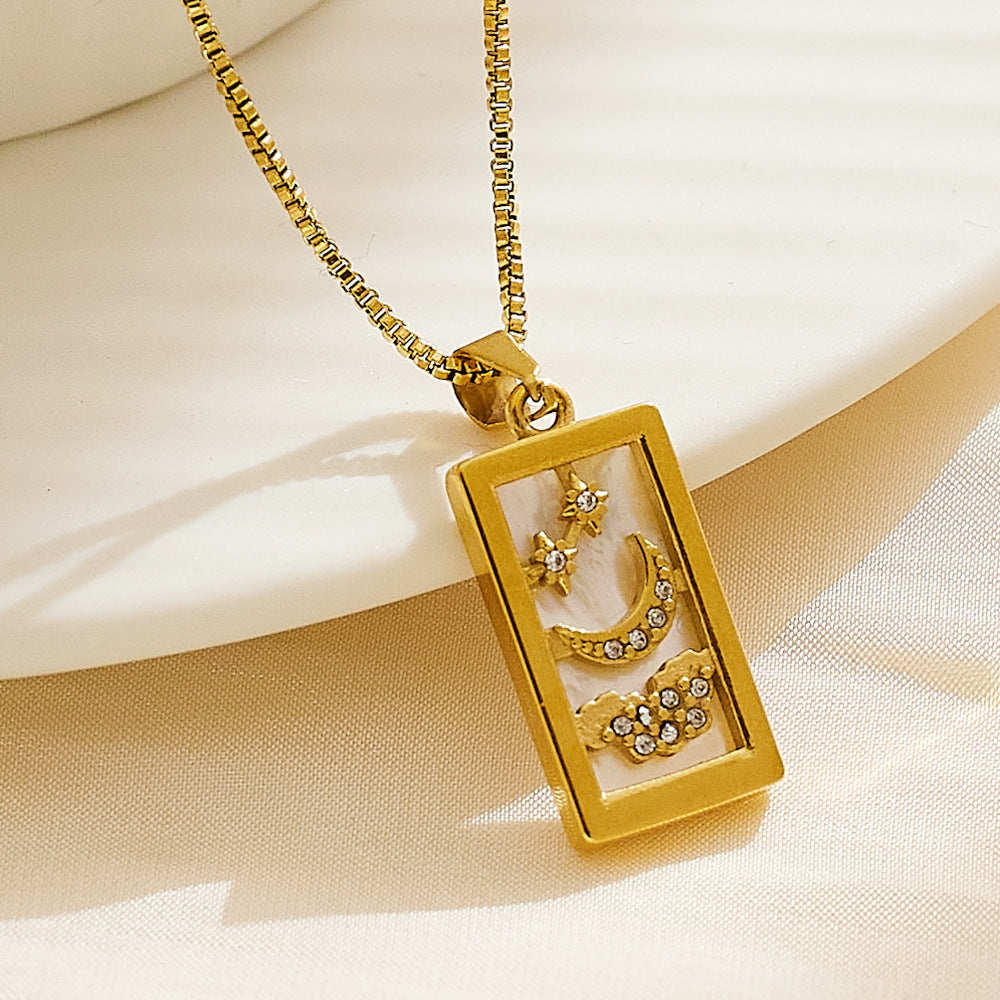 Collana Cuore e Luna Retrò