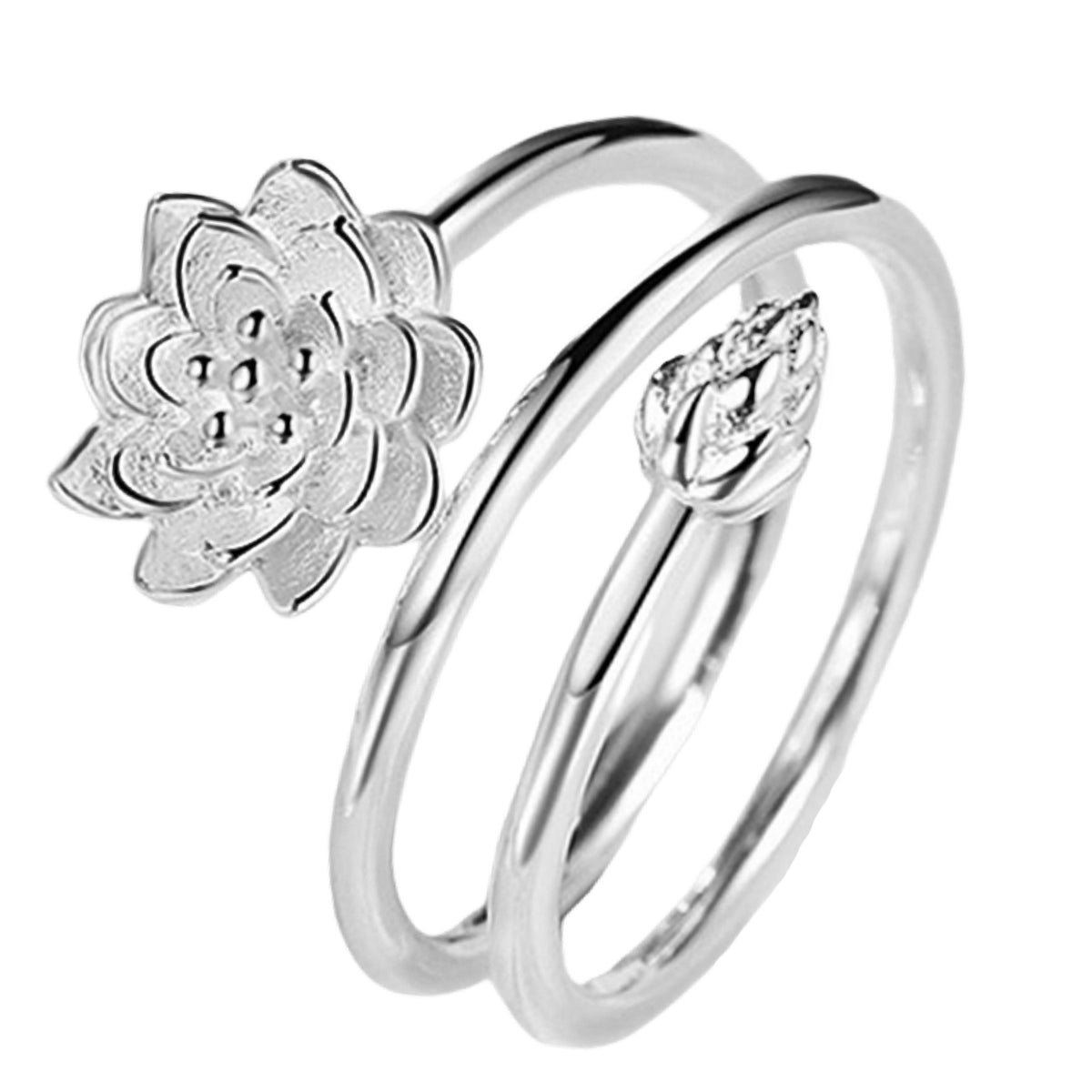 Anello loto in argento