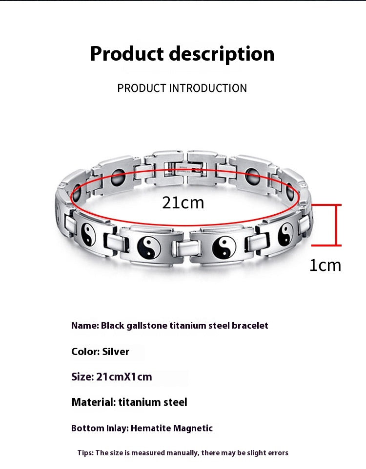 Bracciale acciaio e titanio