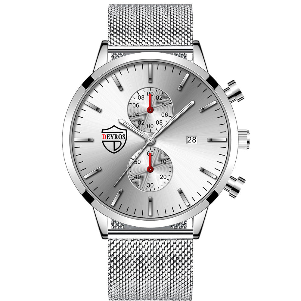 Orologio al quarzo con maglia e calendario