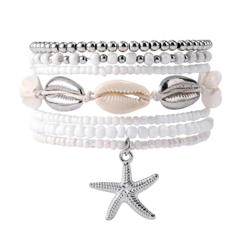 Cavigliera con perline stile boho