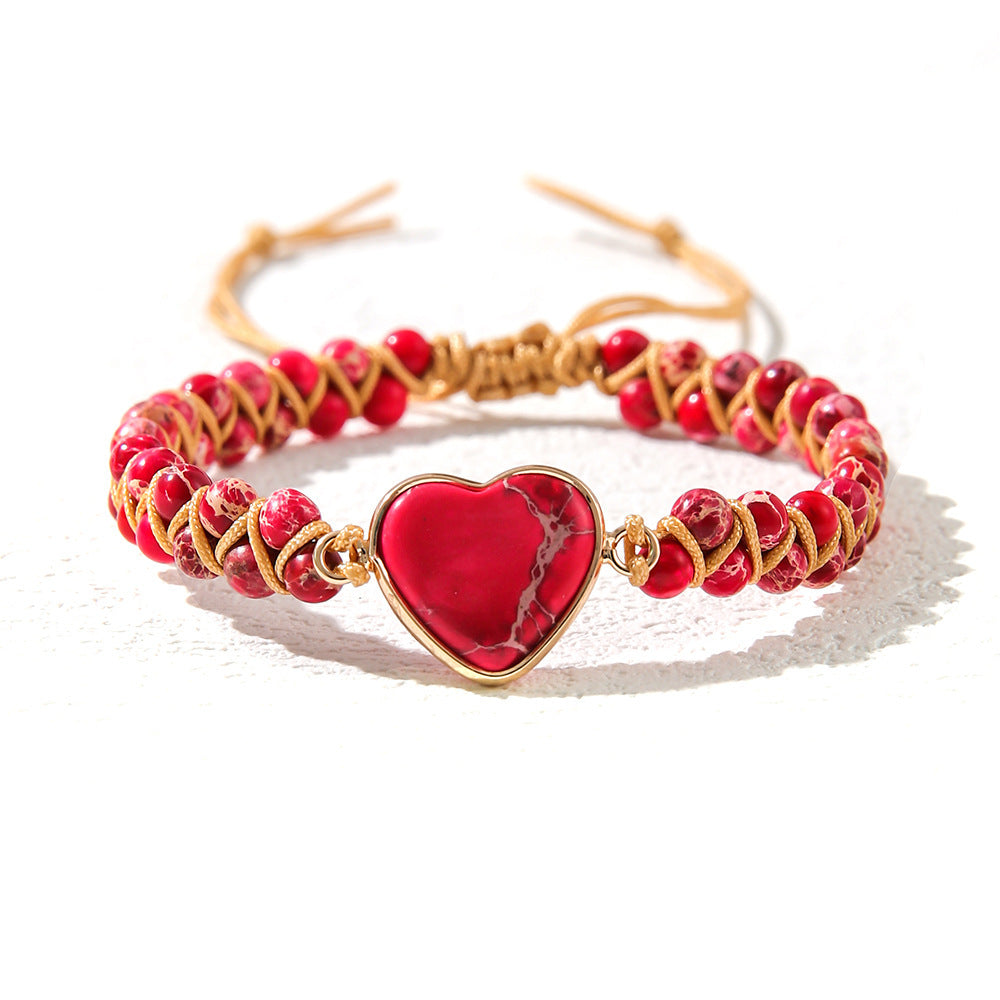 Braccialetto cuore intrecciato San Valentino