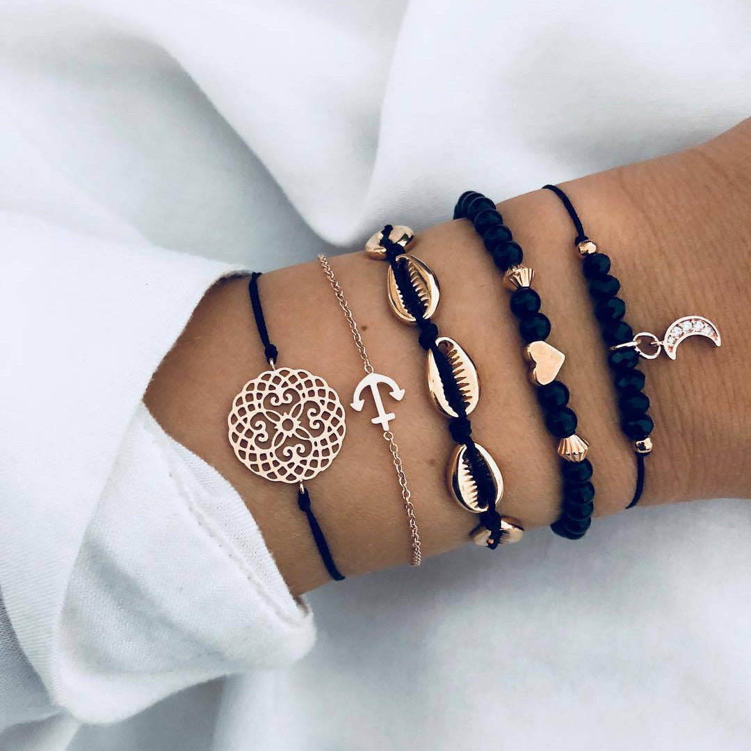 Set 5 bracciali conchiglia