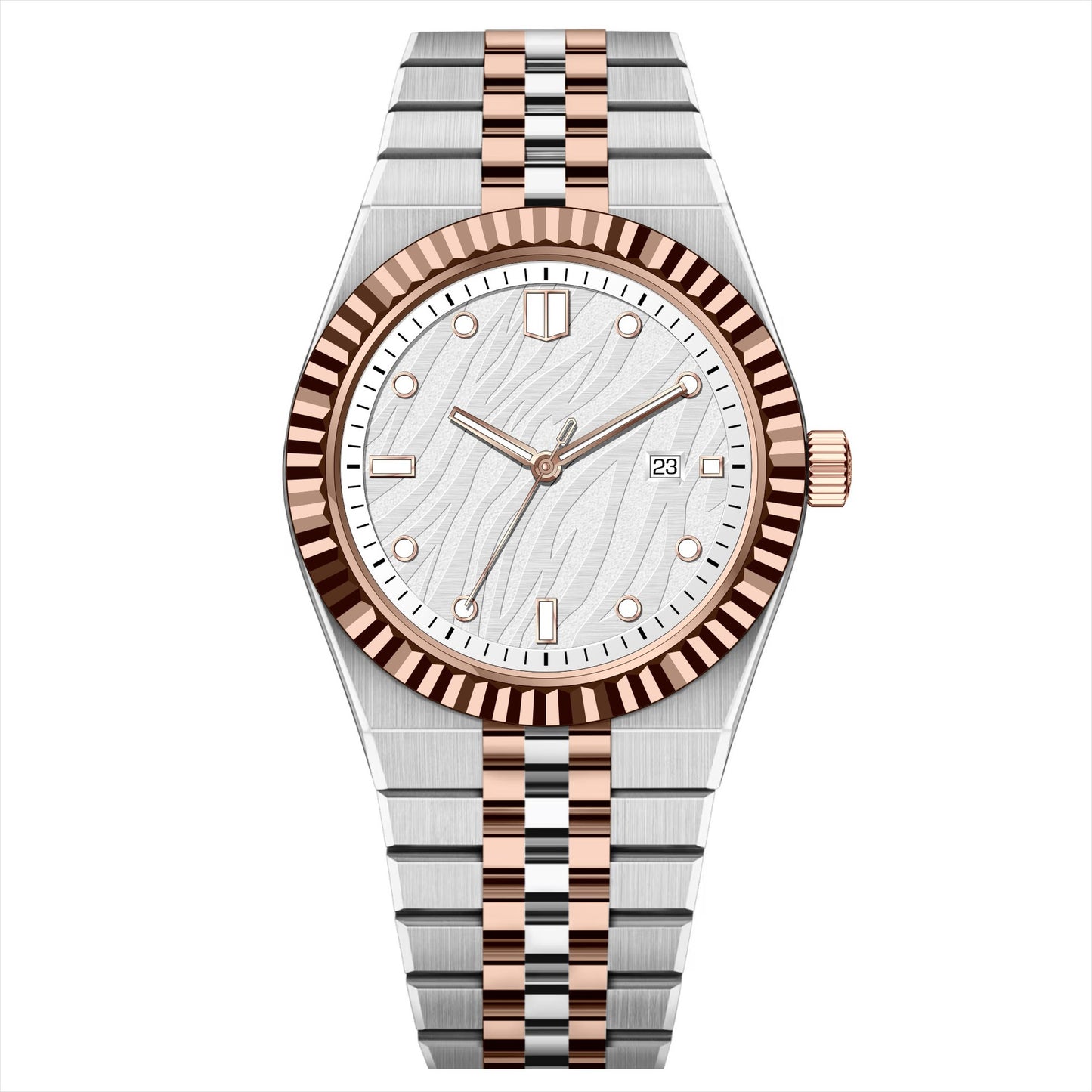 Orologio con cinturino in acciaio d'affari di lusso
