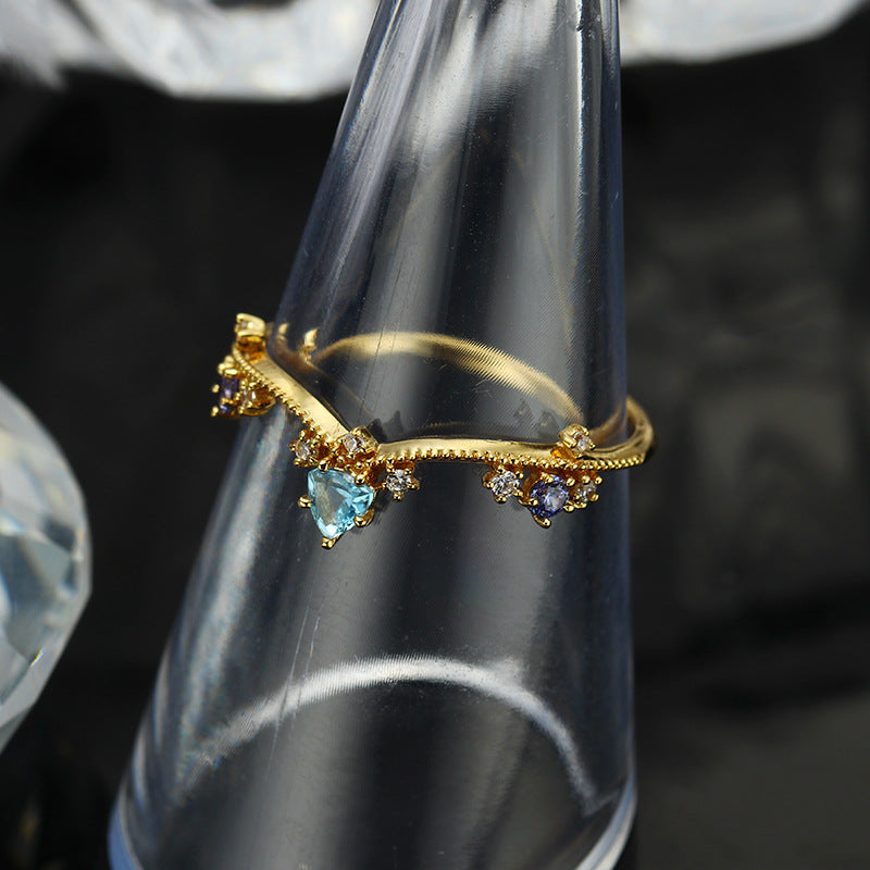 Anello Topazio Blu