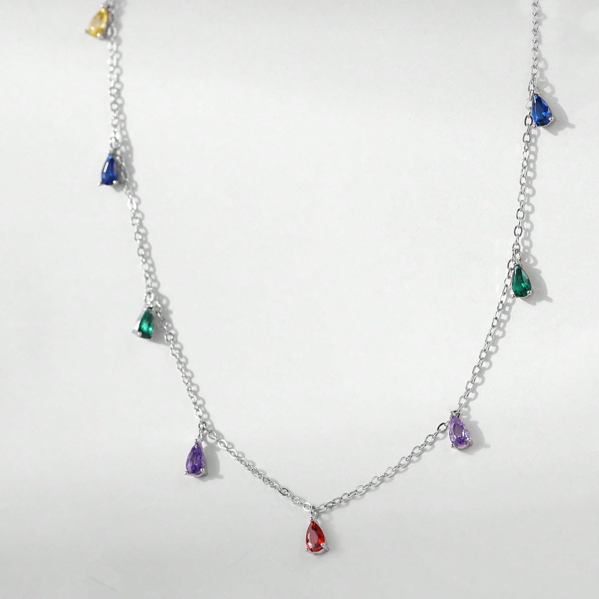 Collana gocce colorate