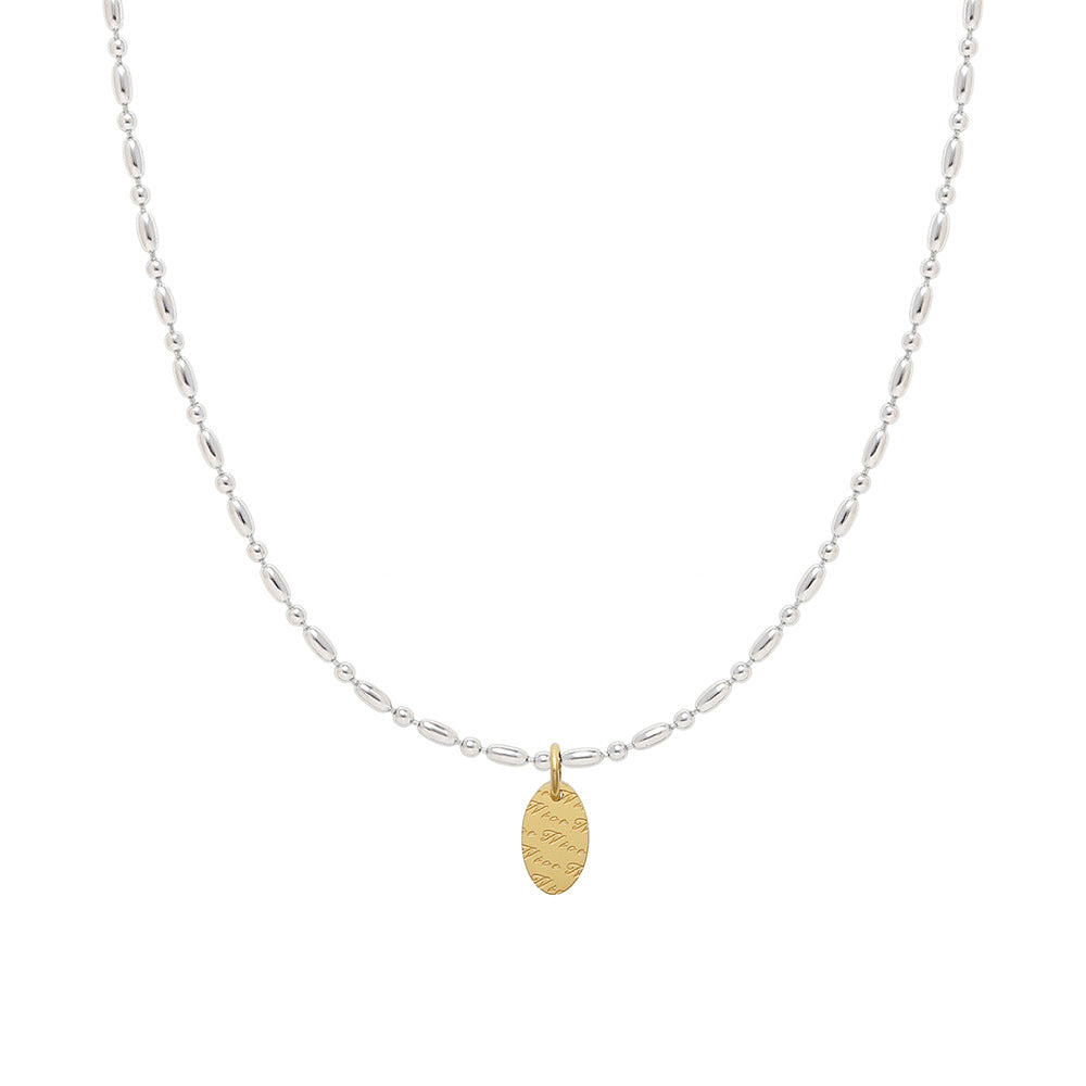 Collana lettere geometrica