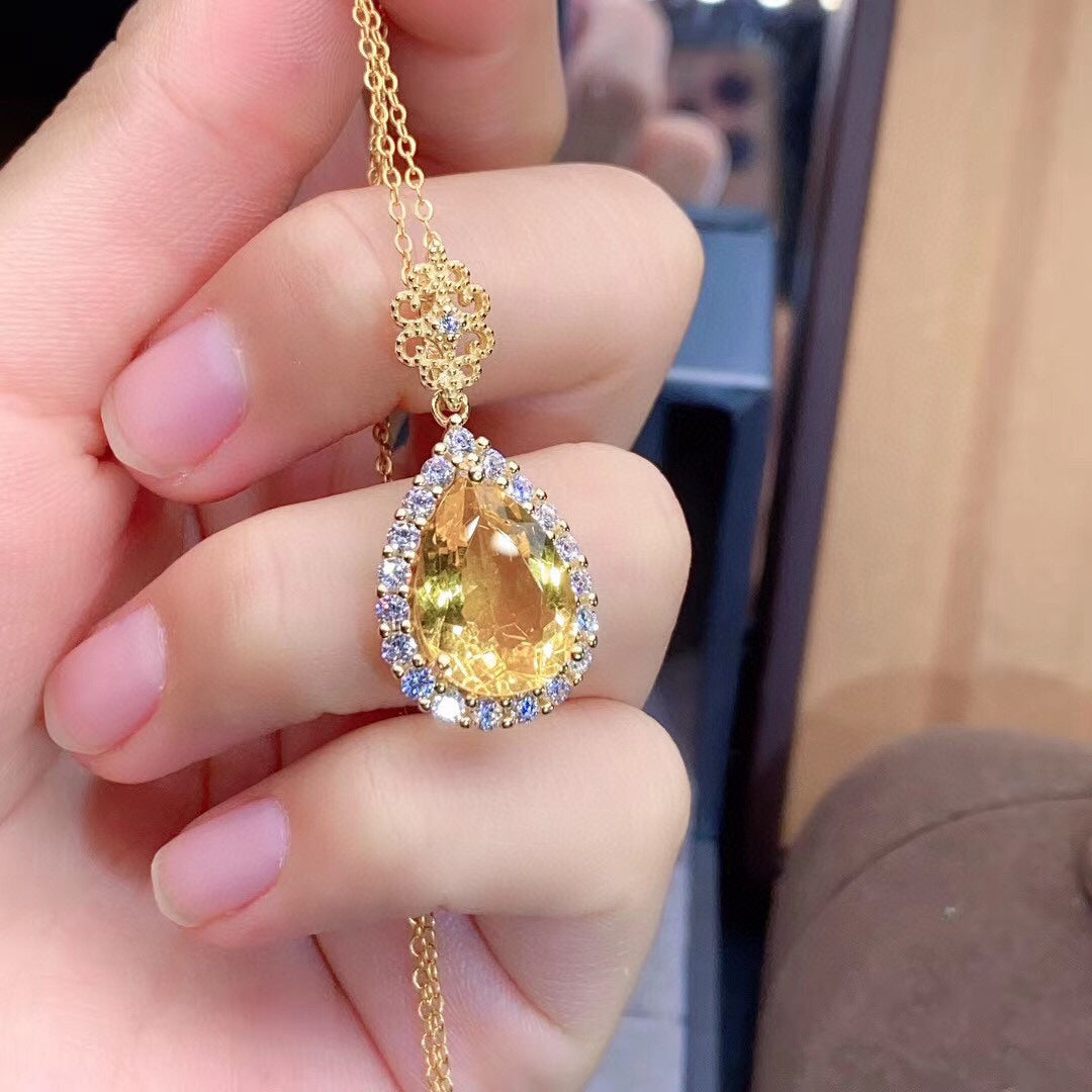 Collana quarzo citrino