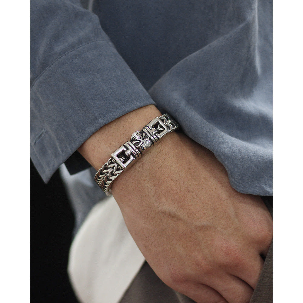 Bracciale titanio da uomo retro