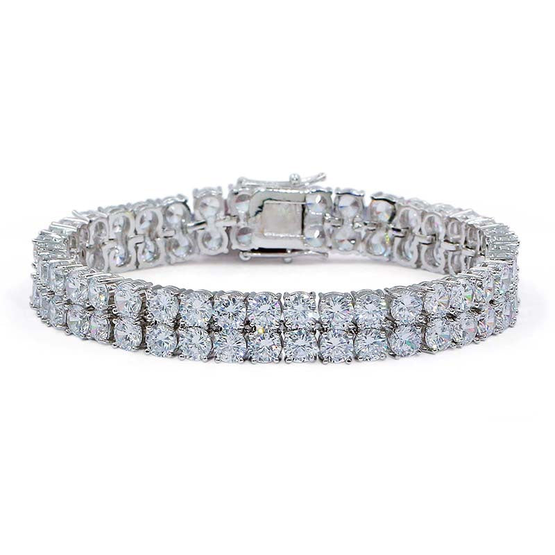 Bracciale doppia fila zirconi