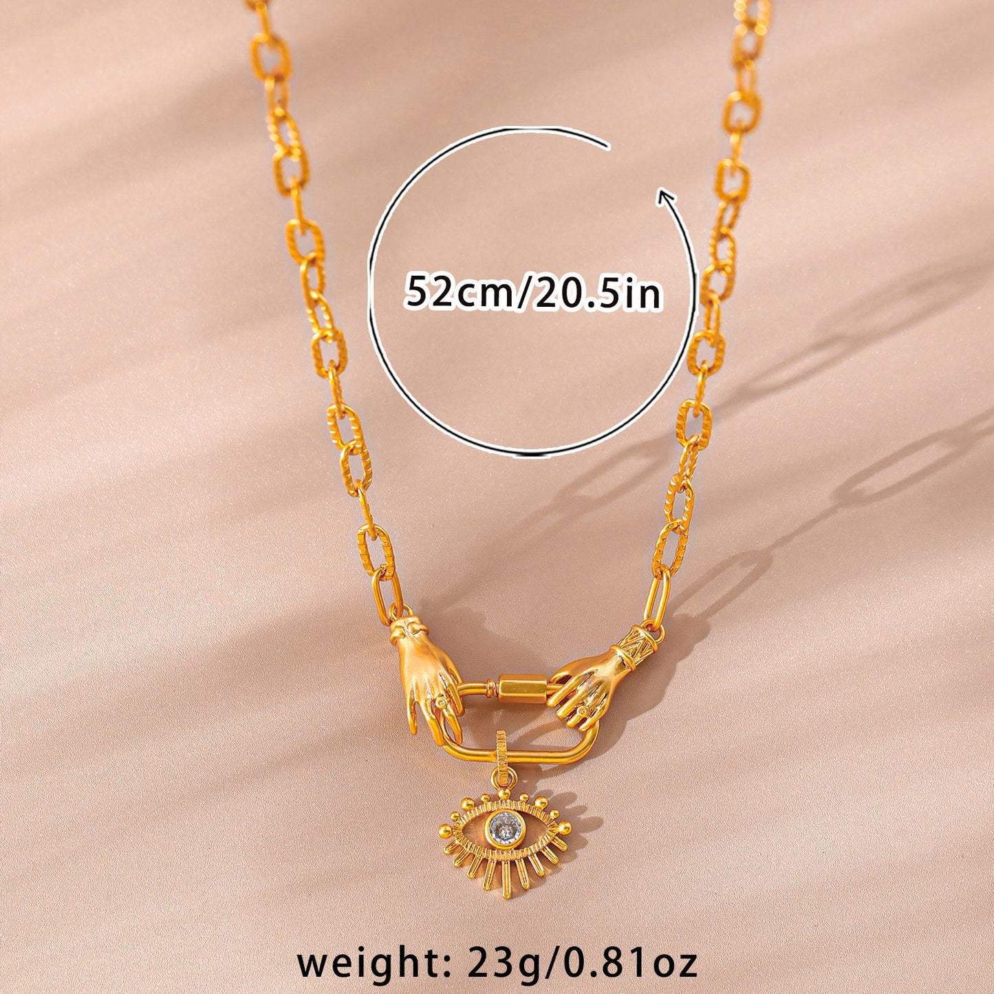 Collana occhio del male zirconi oro