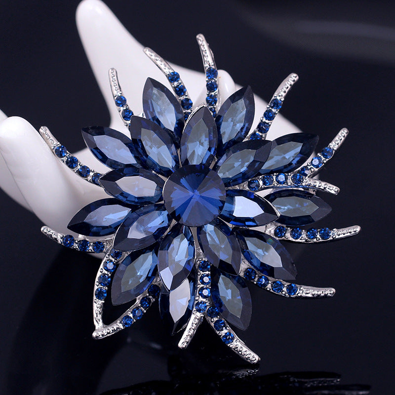 Spilla fiore cristallo vintage