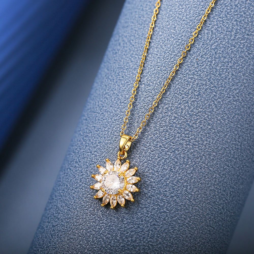 Collana girasole dorata