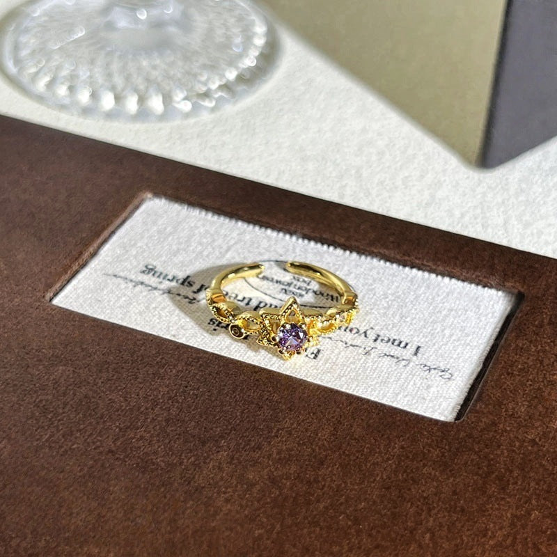 Anello con pietre multicolore