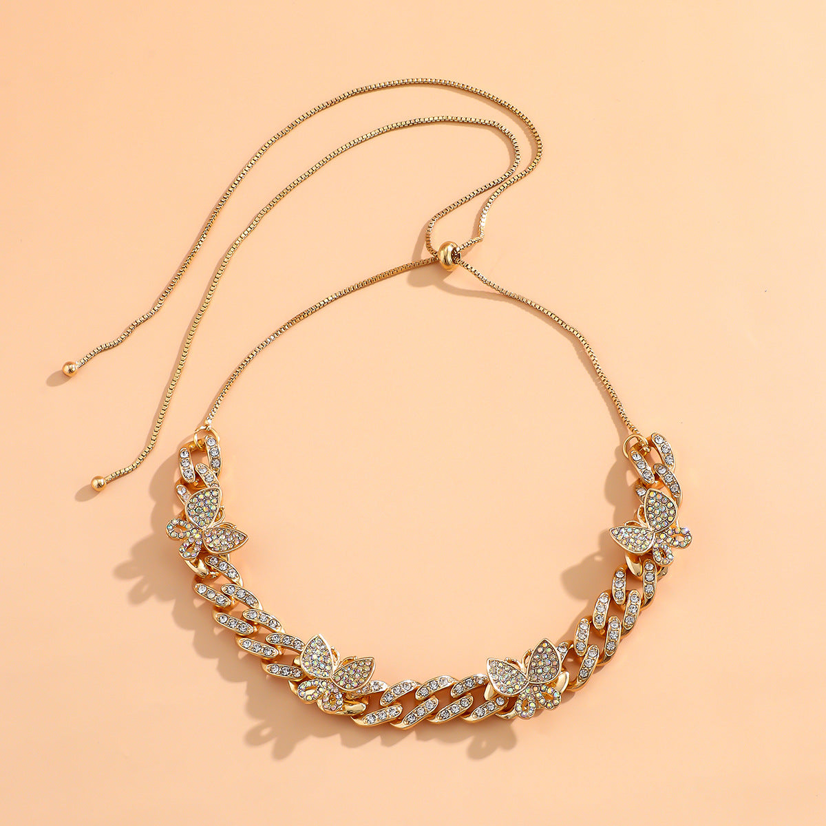 Collana farfalla colorata hip hop