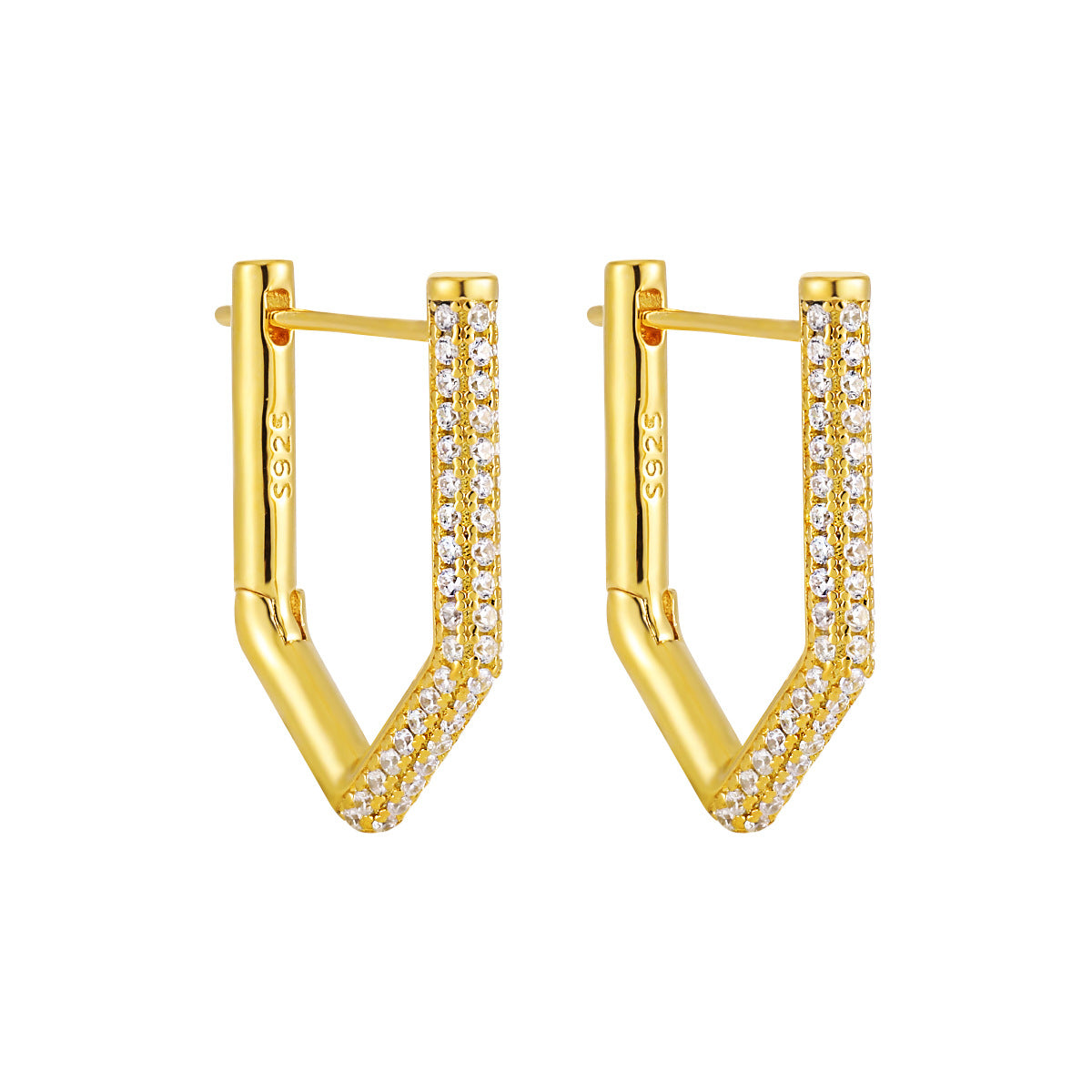 Orecchini geometrici strass micro