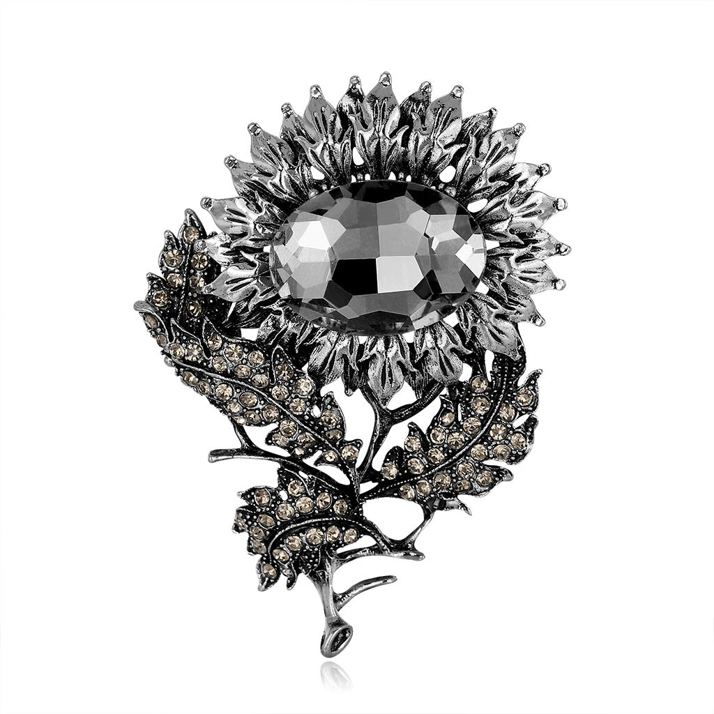 Spilla girasole strass
