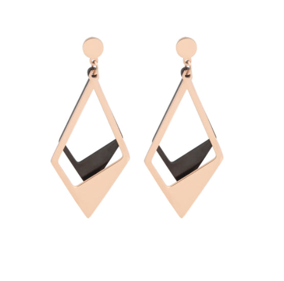 Orecchini geometrici oro nero