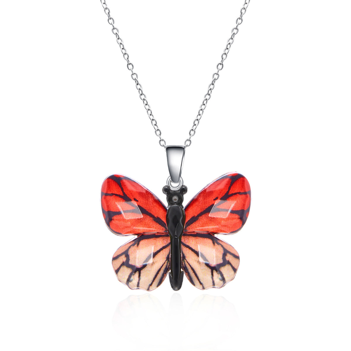 Collana farfalla retrò multicolore