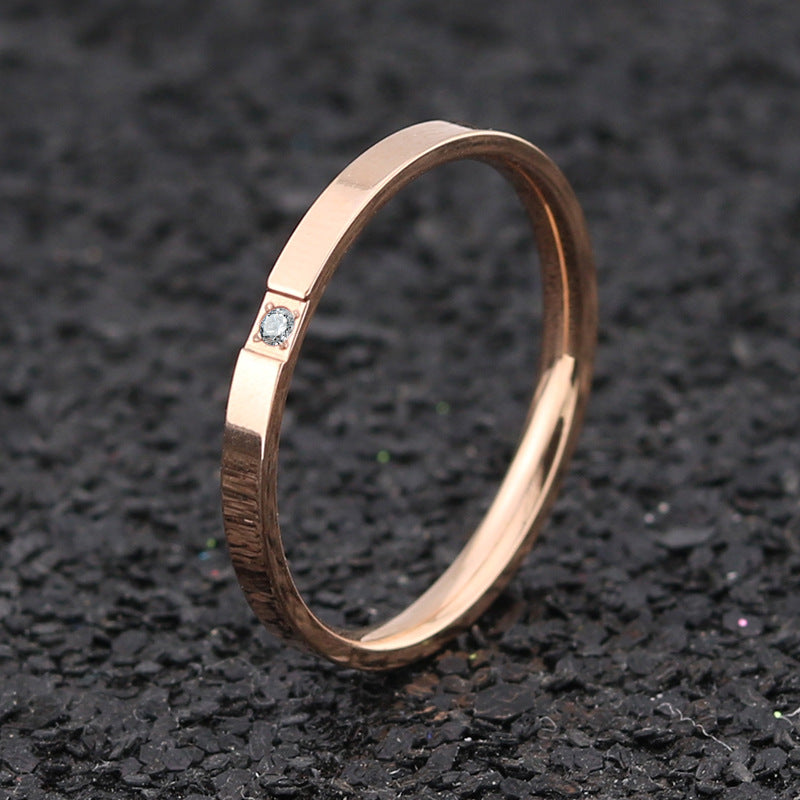 Anello zircone acciaio
