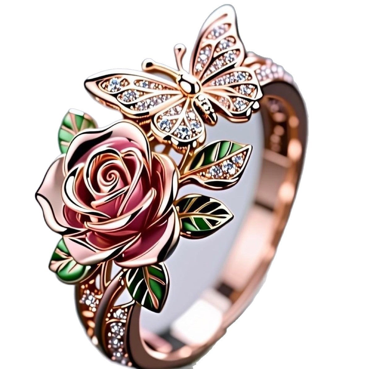 Anello farfalla colorato
