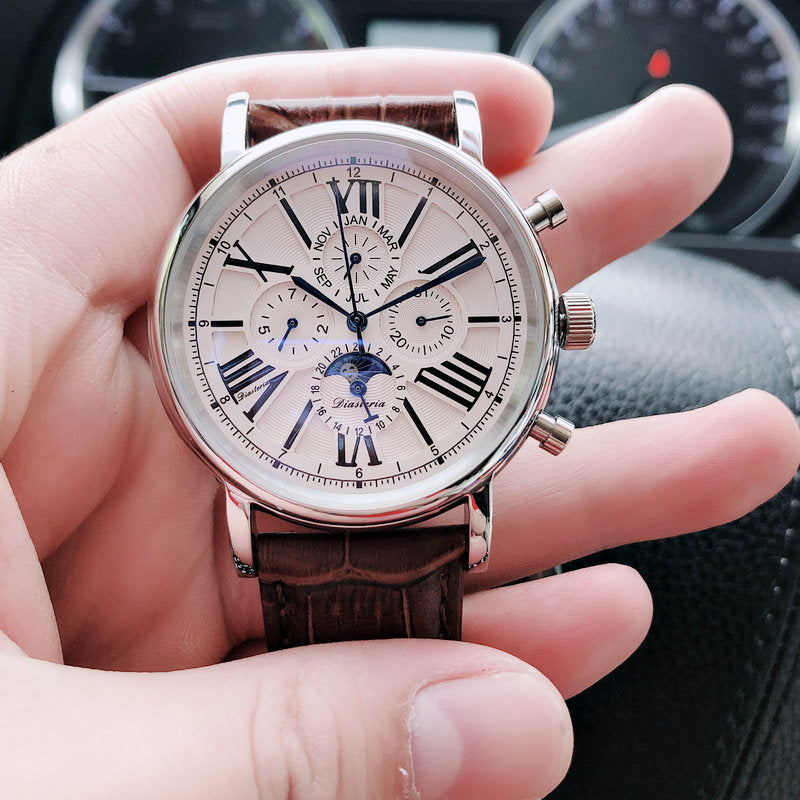 Orologio meccanico uomo pelle